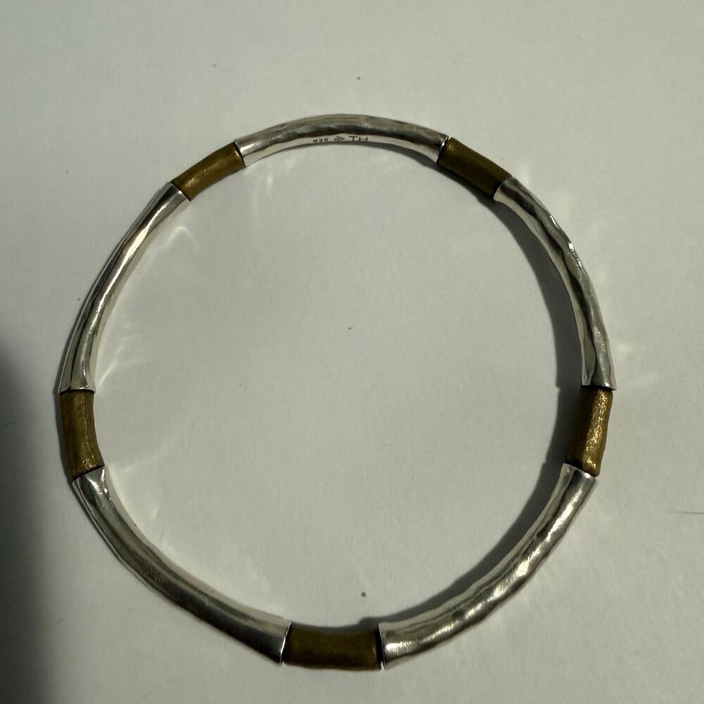 Silpada Retired B3385 Perfect Match Stretch Bracelet 925 Sterling Silver Brass